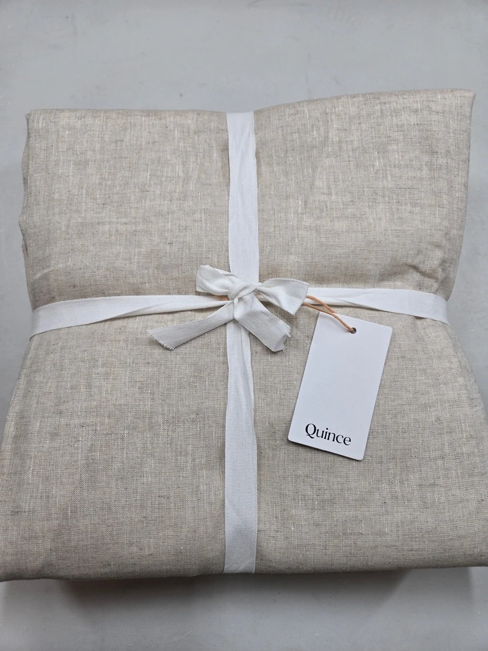 NWT QUINCE Set Of 2 48x108 European Linen Curtains Flax 0049